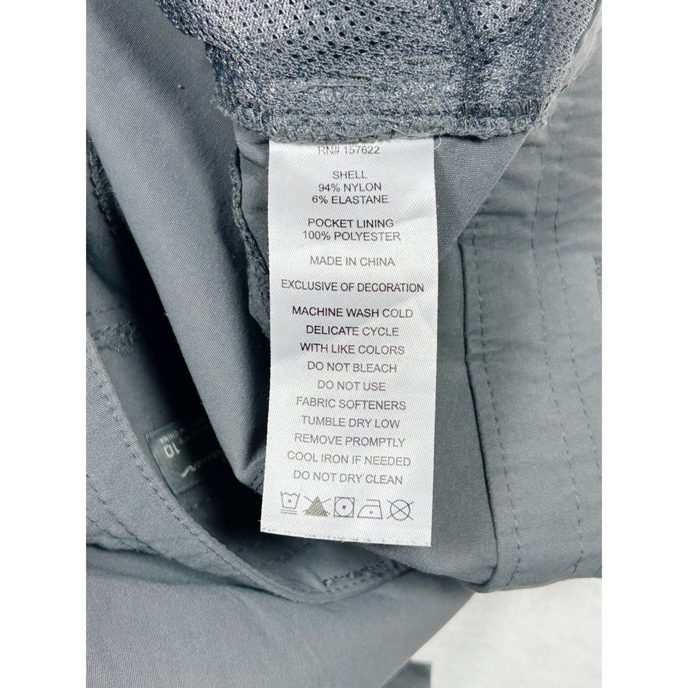Eddie Bauer Travex Gray Hiking Capri Pants Womens 10 Stretch Cargo Outdoor - Picture 4 of 8